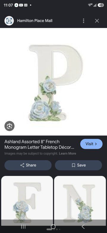 Ashland French Manor Letter P