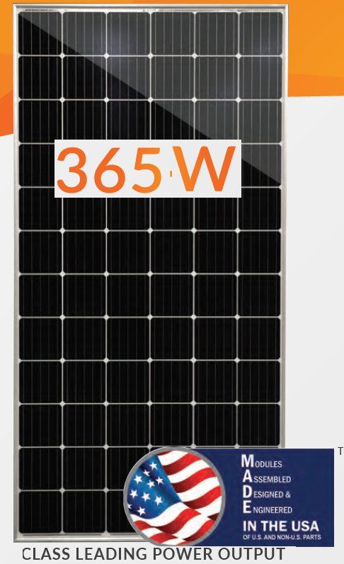 Brand New Grade A 365W Solar Panels