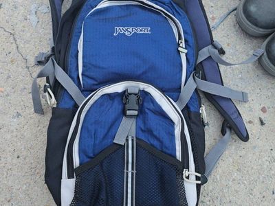 JanSport Blue Backpack with Multiple Pockets