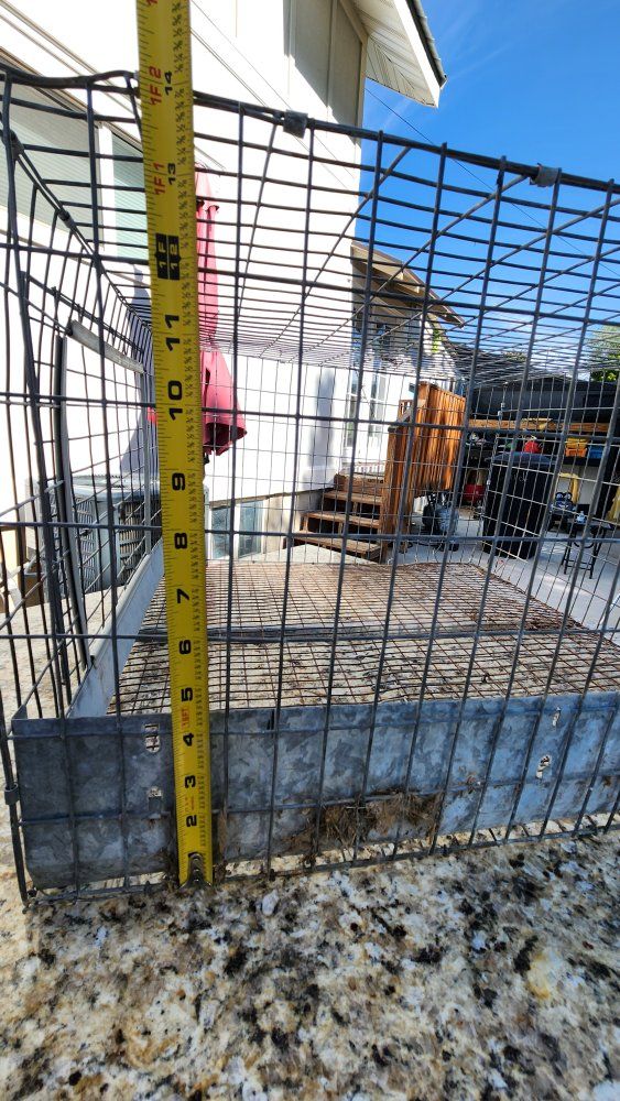 Used Galvanized Metal Rabbit Breeding Cage 24" L x 12" W x 12" H - Stackable with Dividers