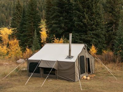Kodiak Canvas Cabin Tent (12x12) with Camp Chef Stove
