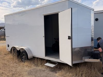 All Aluminum white insulated Pace, Dual Axle, Ramp Door, Drop Down Bed,