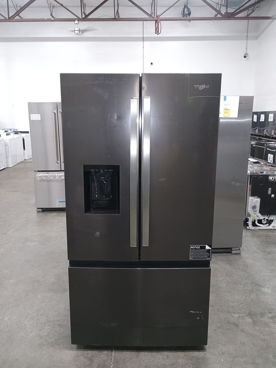 NEW WHIRLPOOL 30 C FT BLACK STAINLESS FRENCH DOOR