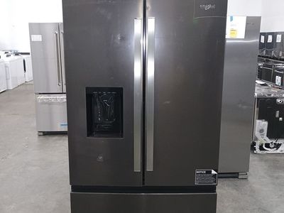 NEW WHIRLPOOL 30 C FT BLACK STAINLESS FRENCH DOOR