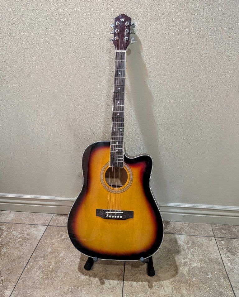 Sunburst Cutaway Acoustic Guitar - 6-String Right-Handed dreadnought