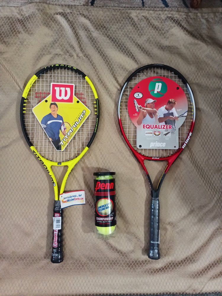 TENNIS RACKETS PRINCE TITANIUM- WILLSON TITANIUM M-3