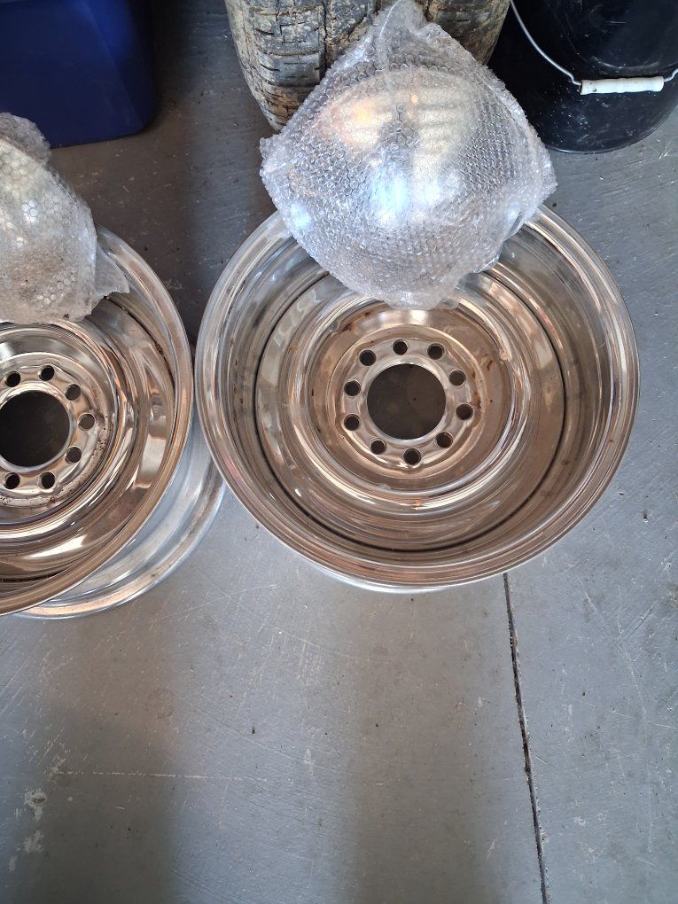 Chrome  Wheels Rims Set with Center Caps