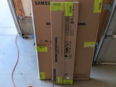 Samsung Bespoke Custom Refrigerator Panel Kit White Glass & Stainless Steel