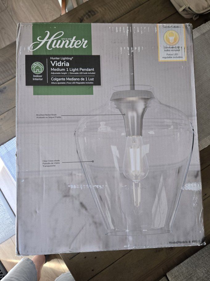 Hunter Vidria Pendant Light