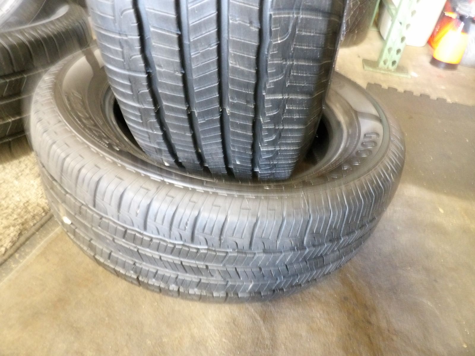 225/60R17 GOODYEAR RELIANT A/S PAIR OF TWO USED TIRES