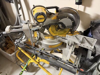DEWALT DWS779 12" Sliding Compound Miter Saw w/ Rolling Stand - Used. Will sell saw for $300 or $425 with folding table