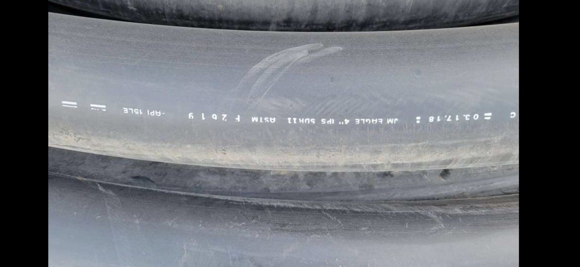 Good used 3" & 4" HDPE poly pipe for sale