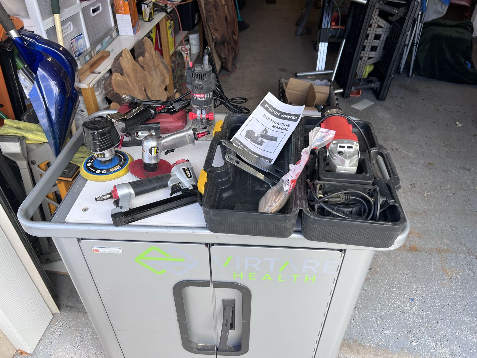 Various Power Tools: Routers, Sanders, Nailer - Used Power and Hand Tools