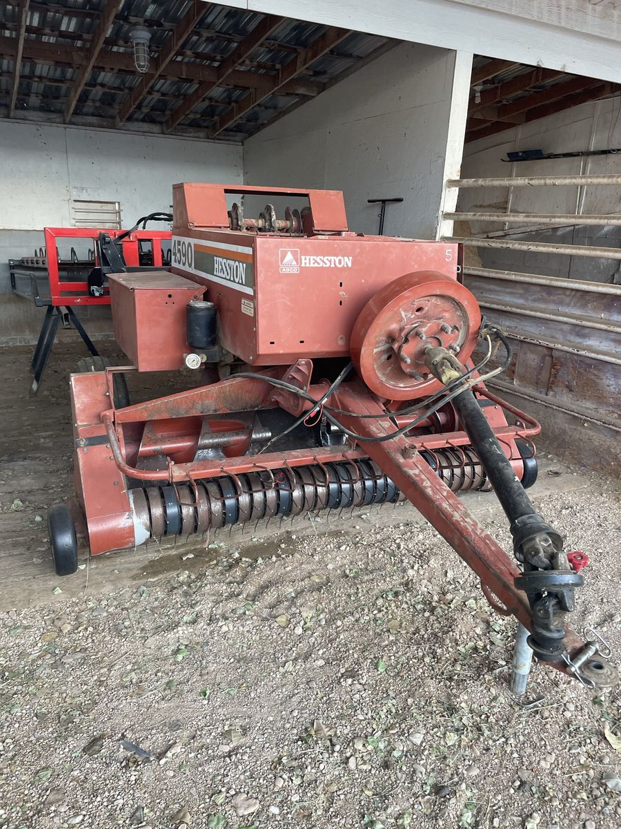 Hesston 4590 Square Baler - Used Farm Equipment, Good Condition
