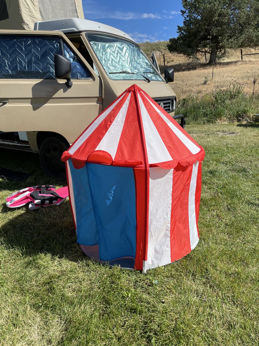 Red, White, and Blue Circus Tent Playhouse for Children
