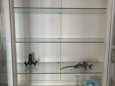 Beautiful Lighted French Provincial China Cabinet / Curio Cabinet