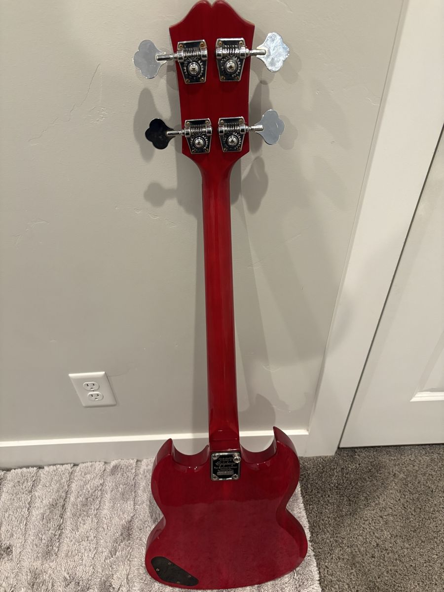 Gibson Epiphone  Red Electric Bass Guitar - Used Damaged