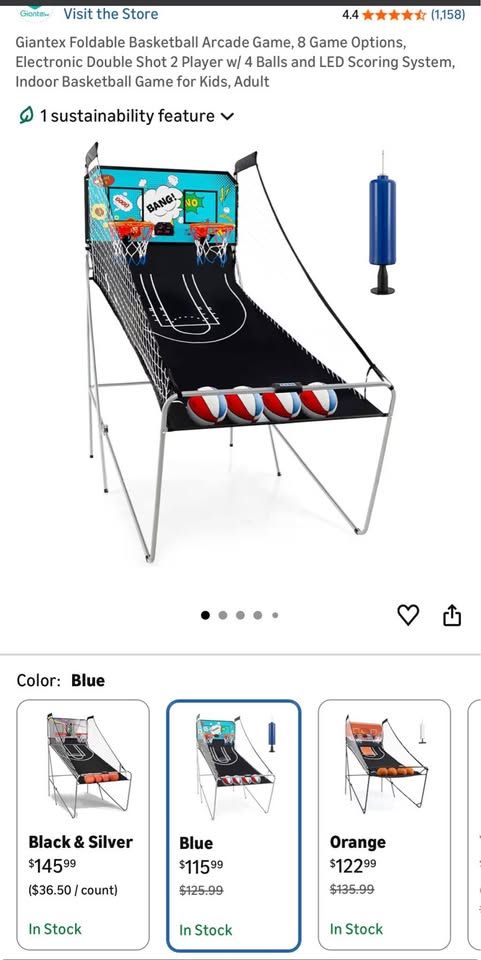 Giantex Foldable Basketball Arcade Game