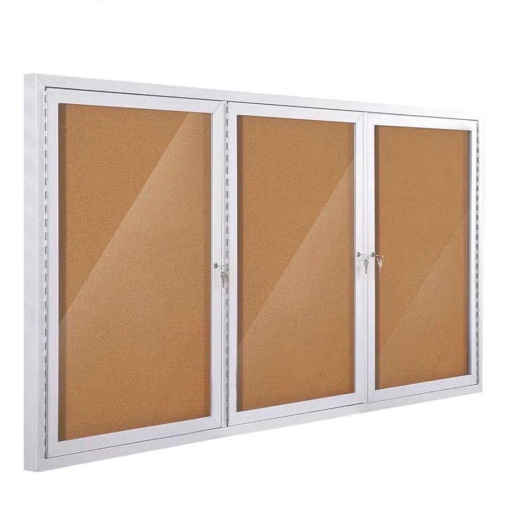94”x48” enclosed bulletin board