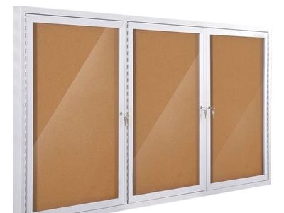 94”x48” enclosed bulletin board