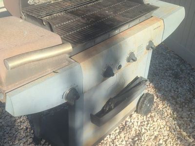 Used Outdoor Gas Grill with Side Burner