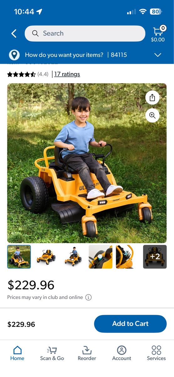 Kids electric ride on car lawnmower
