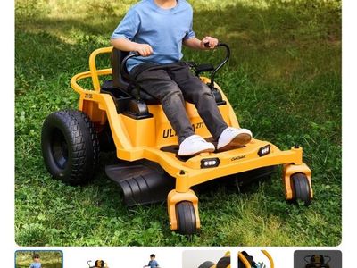 Kids electric ride on car lawnmower