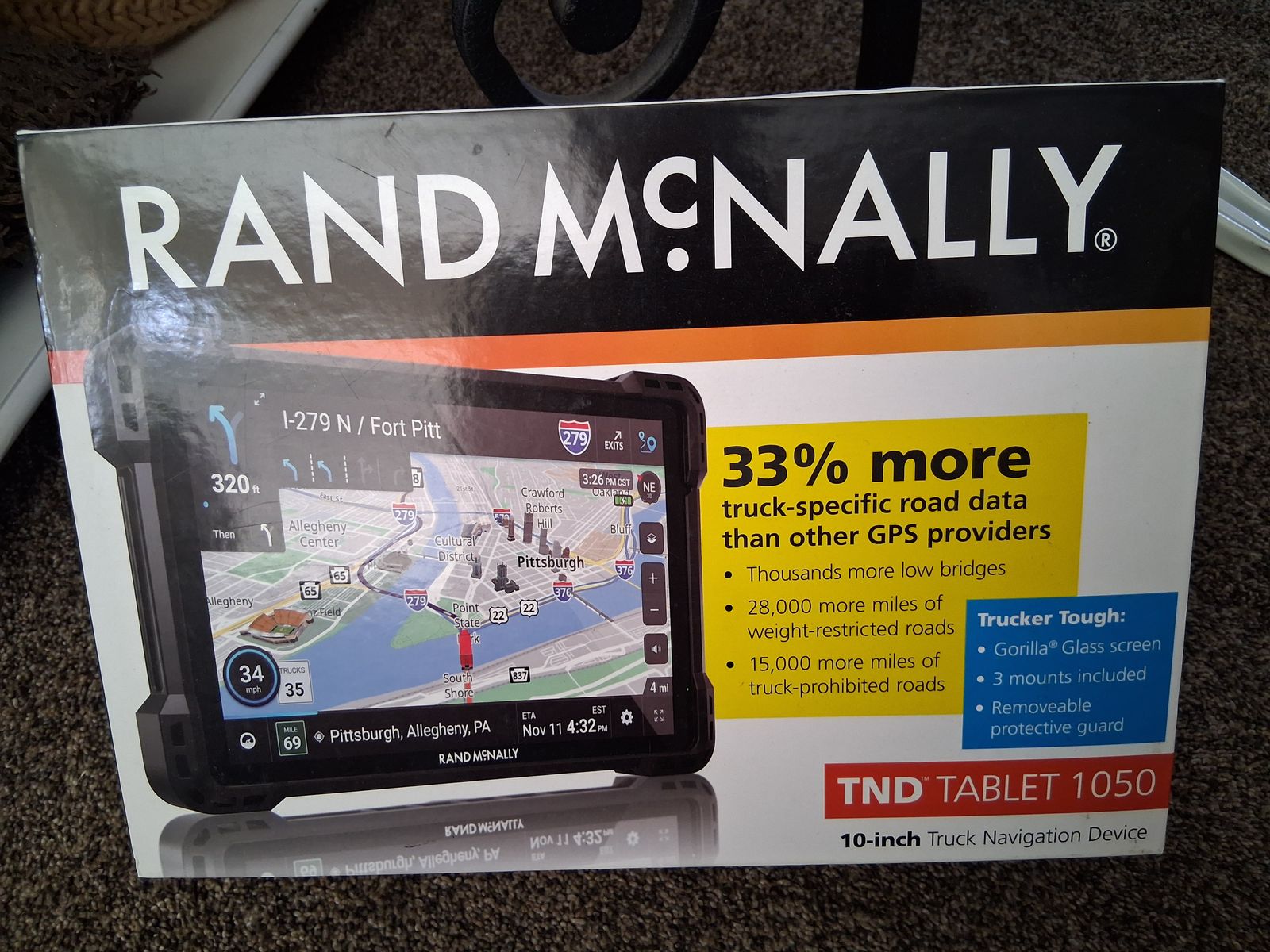 Rand McNally TND Tablet 1050 10-Inch Truck GPS Navigation Device