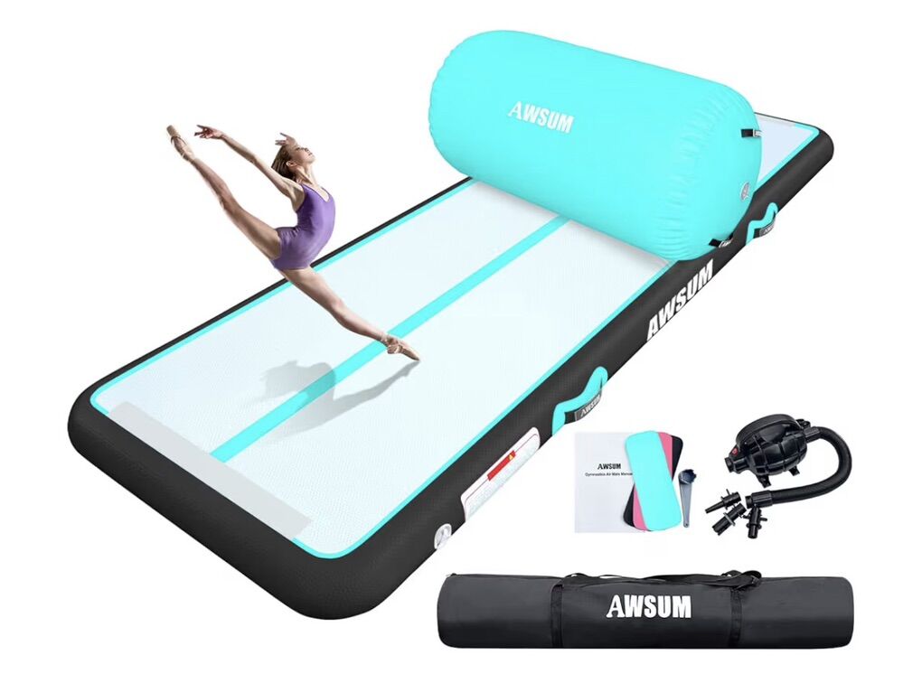 New - Awsum Gymnastics Matt W/ Roller