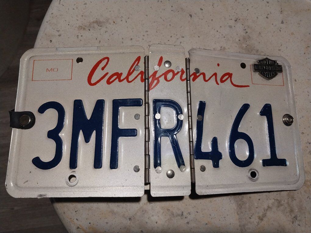 Harley Davidson California license plate Road Jou