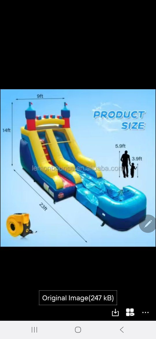 Commercial Inflatable Water Slide Castle 23ft x 9ft x 14ft