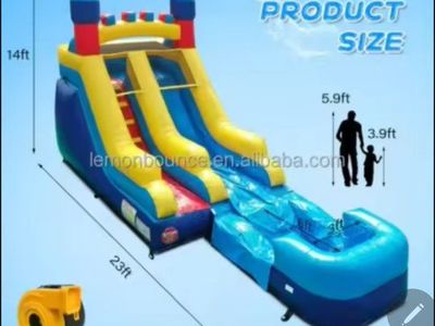 Commercial Inflatable Water Slide Castle 23ft x 9ft x 14ft