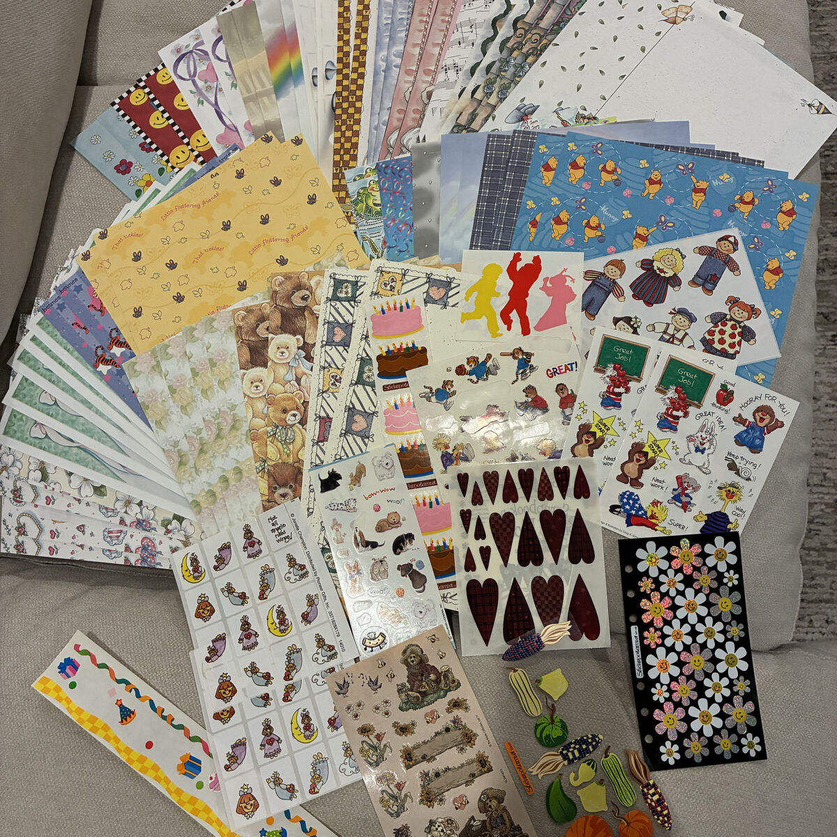 VINTAGE SCRAPBOOK STICKERS + PAPER