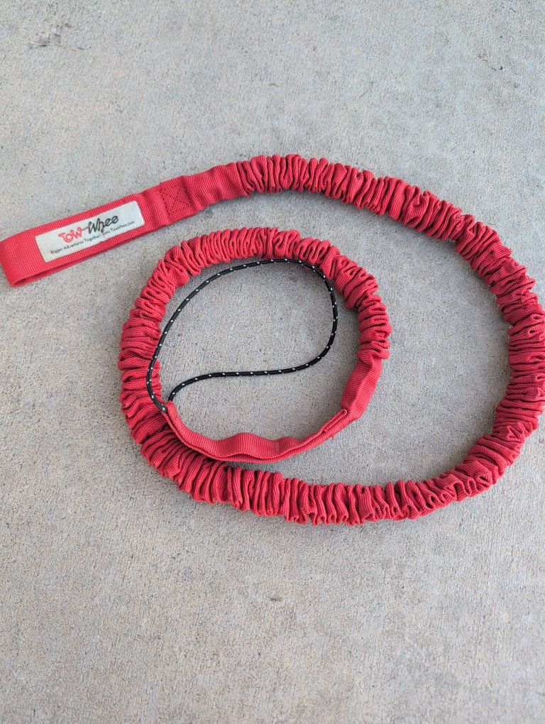 TowWhee Red Elastic Bicycle Tow Strap