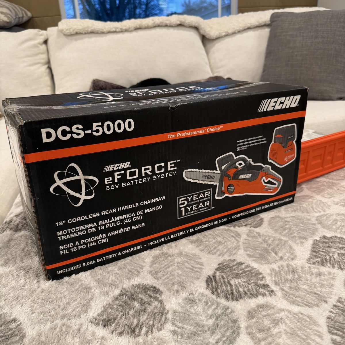 ECHO 56V 18” Cordless Chainsaw w/ Battery & Charge