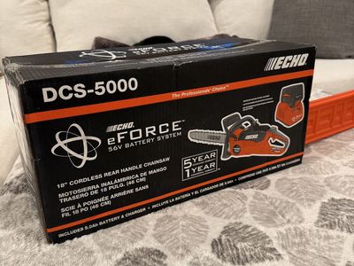 ECHO 56V 18” Cordless Chainsaw w/ Battery & Charge