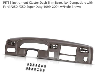 $60 LESS THAN AMAZON! BRAND NEW IN BOX Instrument Cluster Dash Trim Bezel For 1999-2004 Ford F250/350 Super Duty