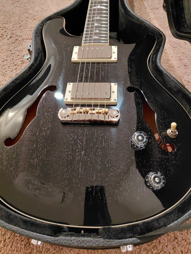 PRS SE HOLLOWBODY W CASE AND PRS LOCKING TUNERS