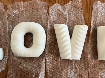 Set Of (4) LOVE Dual Purpose Ornament Vase.