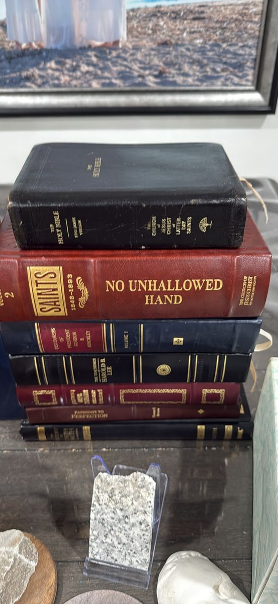 Lot Of LDS Books - Leather GoLd Gilded Employee