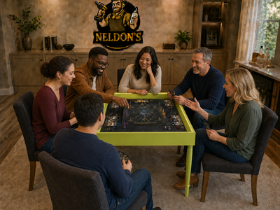 Custom Gaming Table with LED Vault – D&D and Board Games