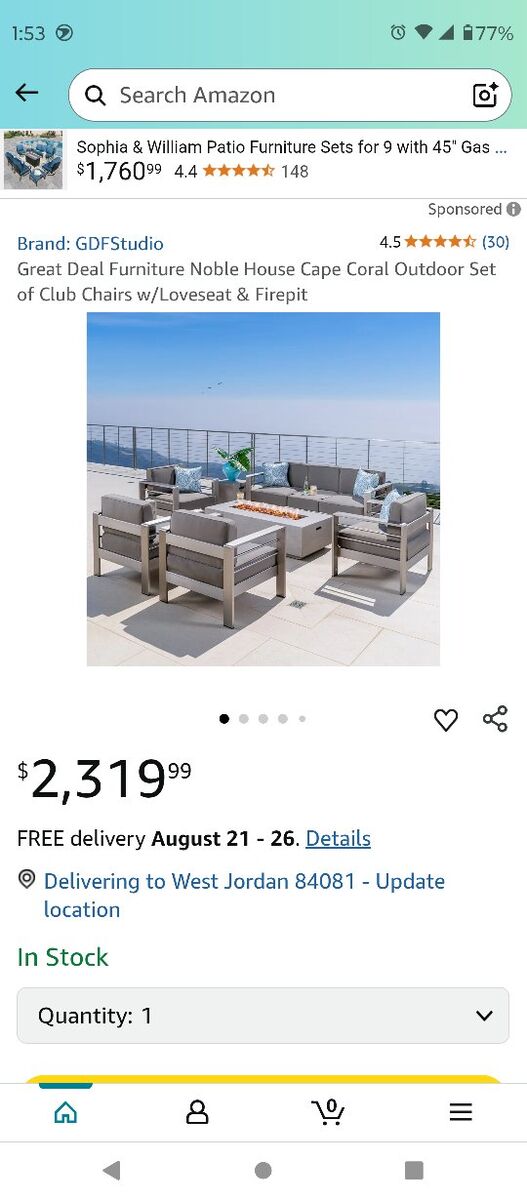 Noble House Cape Coral Outdoor Set of Club Chairs