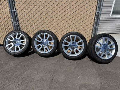 22 inch Harley Davidson F150 wheels. With Firestone Destination ST tires.