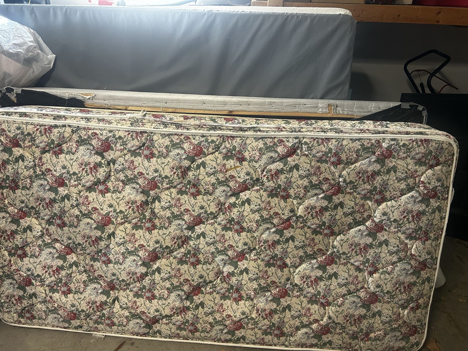 Free single mattress and box springs