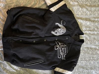 Enyce Black/White Panther Varsity Jacket Embroidered Logo Men's