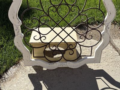 Large Wood & Wrought Iron Wall Decor