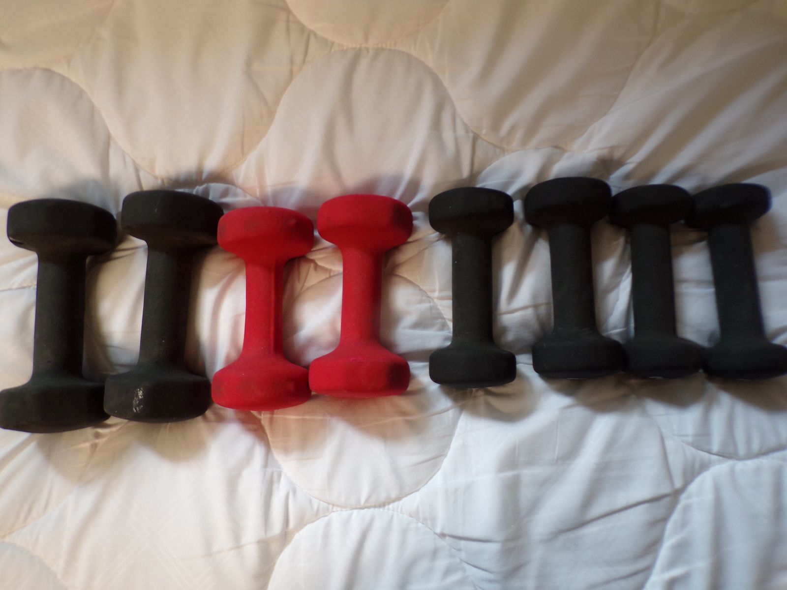 Hand Weights :: 4 Sizes - 2 x 2 To 5 x 2 Pounds :: Very Good Condition