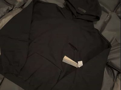 Black essentials hoodie