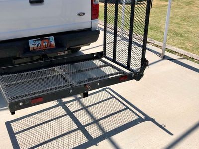 Hitch-Mounted Steel Cargo Carrier with Ramp - Used
