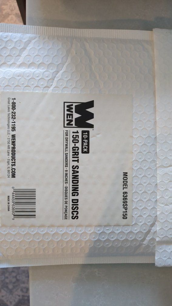 WEN 6369SP150 150-Grit 9-Inch Drywall Sanding Discs - 10-Pack